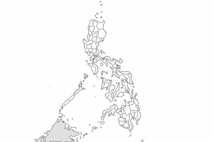 Празна карта на Филипините