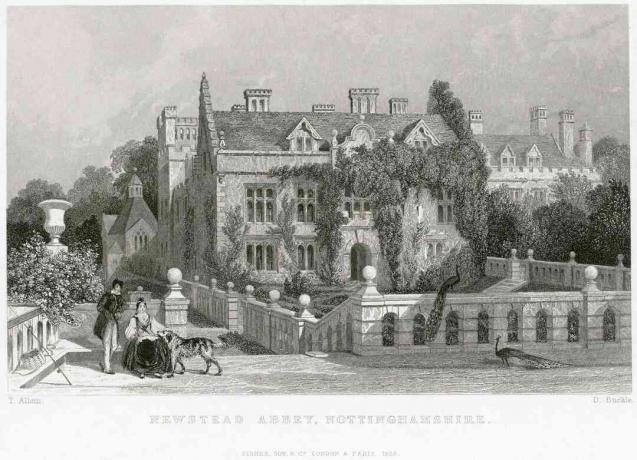 Абатство Нюстед, Нотингаммшир, 1838г