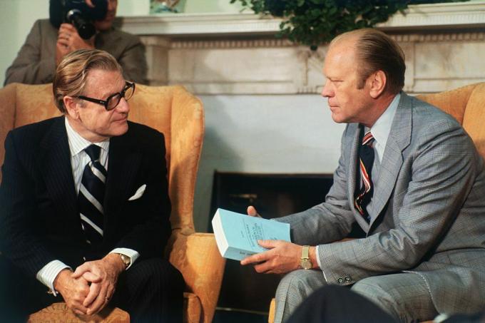 Президентът Джералд Форд и вицепрезидентът Нелсън Рокфелер