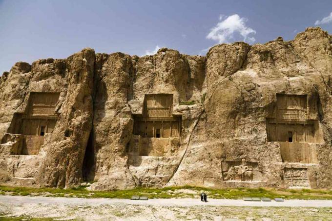 Гробници от Персийската империя на Naqsh-e Rostam, Marvdascht, Fars, Иран, Азия