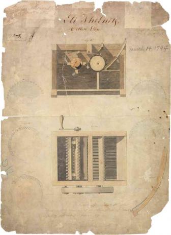 Оригиналният патент на Ели Уитни за памучния джин, датиран на 14 март 1794 г.