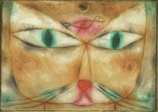 Котка и птица. Изпълнител: Klee, Paul (1879-1940)