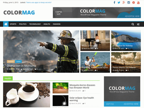 Тема за WordPress на ColorMag