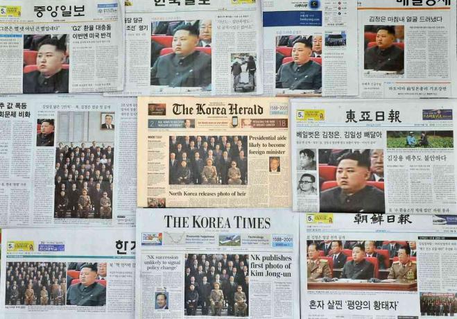 Южнокорейските вестници Ким Чен Ун