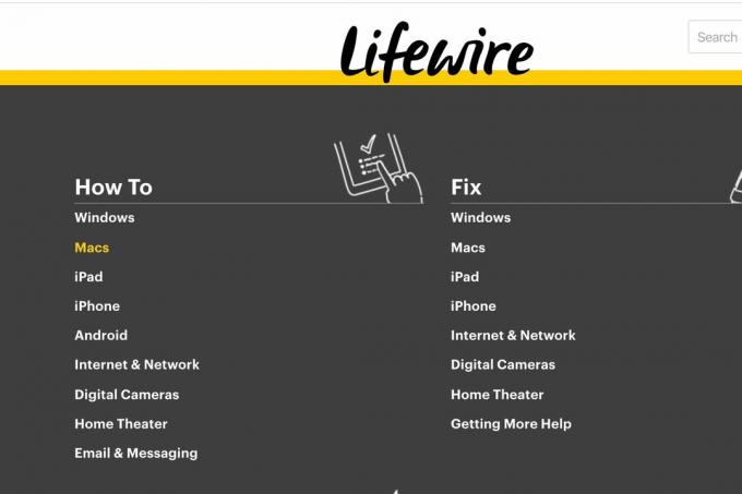 Навигационното меню на Lifewire