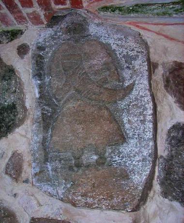 Svantevit-Stone в църквата в Алтенкирхен на остров Рюген, преди 1168г. Изпълнител: Предхристиянско изкуство