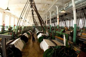 Снимка на реставрирана текстилна мелница в Лоуъл, Масачузетс