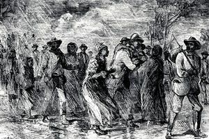 Изображение на художника на роби, избягали от Мериленд на подземната железница
