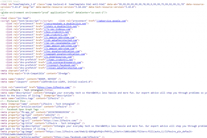 HTML код на Lifewire.com